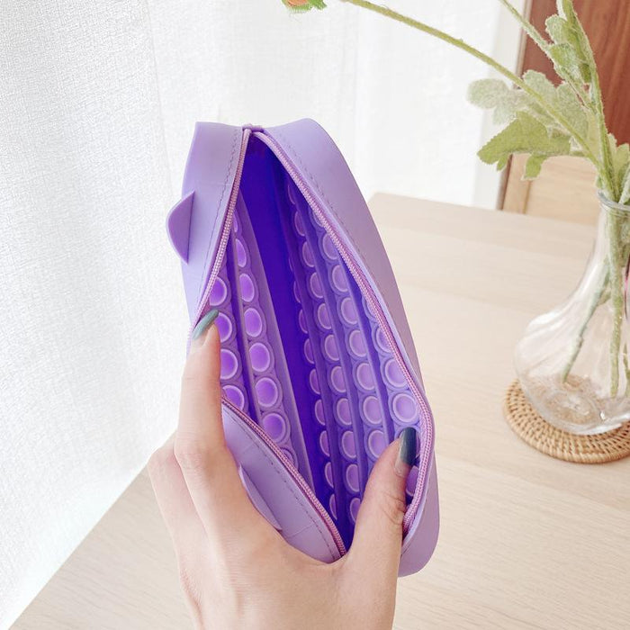 Unzip stationery storage silicone toys