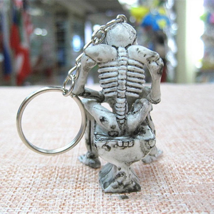 Creative Skull Keychain Pendant Toilet Ghost