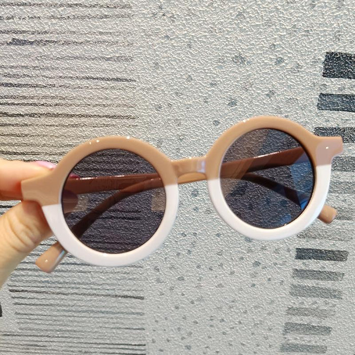 Round Frame Leopard Color Matching Children's Sunglasses