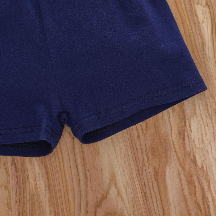 Sleeveless lettered Top + shorts two piece suit
