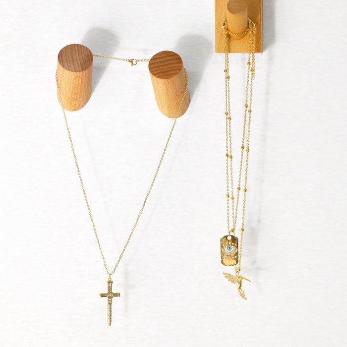 Temperament Drop Oil Diamond Eye Pendant Necklace