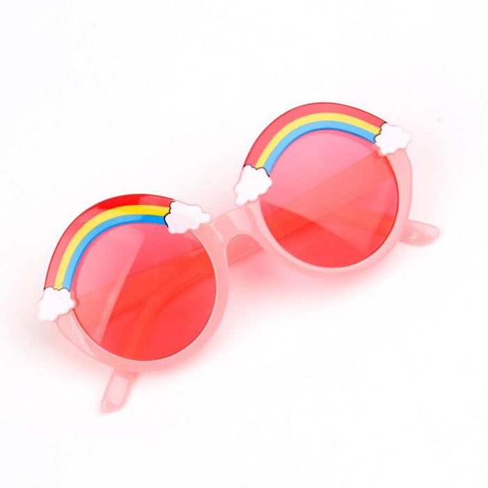 Children's Rainbow Sunglasses multicolor personality round frame