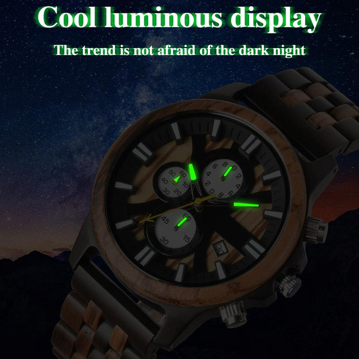 New Men's Business Multifunctional Luminous Large Dial Quartz Watch