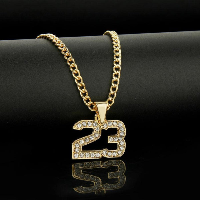 Punk Hip-hop Letter Full Diamond Necklace
