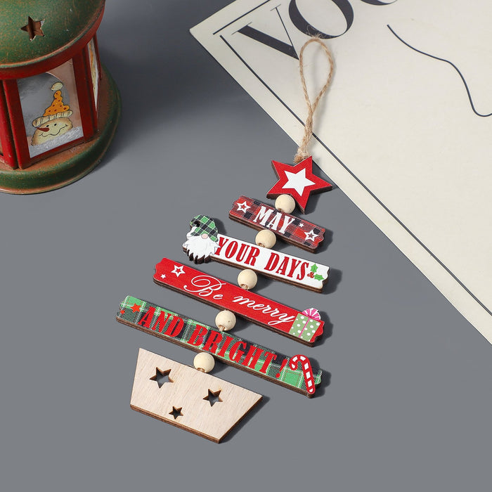 Christmas Wooden Decorative Pendant Christmas Tree Ornaments