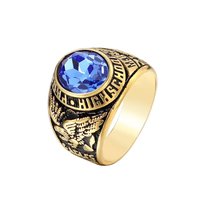 Eagle Military Ring Retro Titanium Steel Ring
