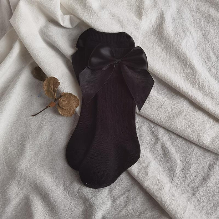 Big Bow Long Soft Cute Kids Christmas Sock