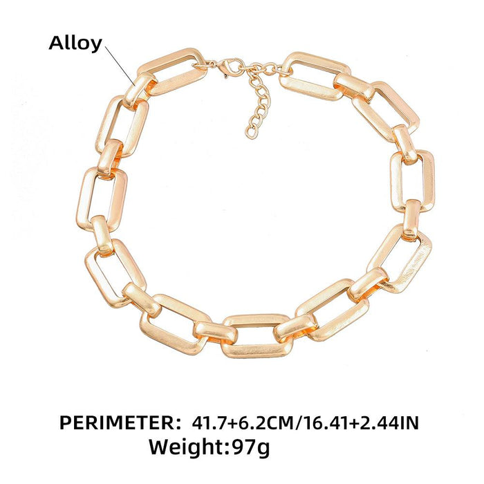 Alloy Punk Style Simple Geometric Chain Necklace