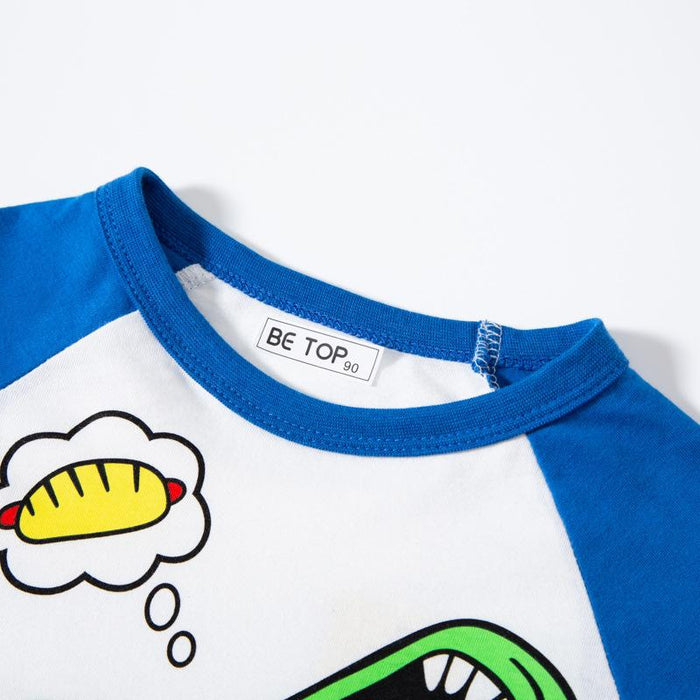 Boys' short sleeved T-shirt sleeved Korean cartoon dinosaur