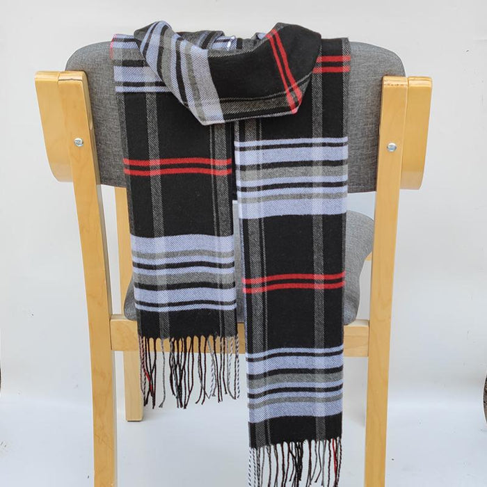 Classic Lattice Soft Scarf Cashmere Plaid Scarves