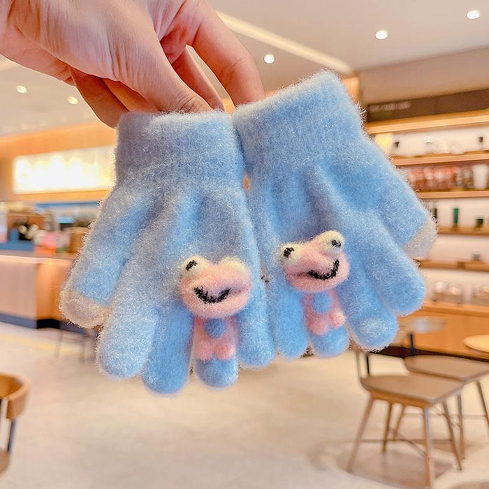 0-3 Years Old Winter Baby Cute Knitting Cartoon Gloves