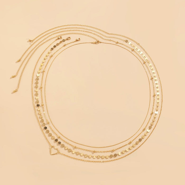 Sexy Sweet Cool Metal Copper Bead Sequin Waist Chain