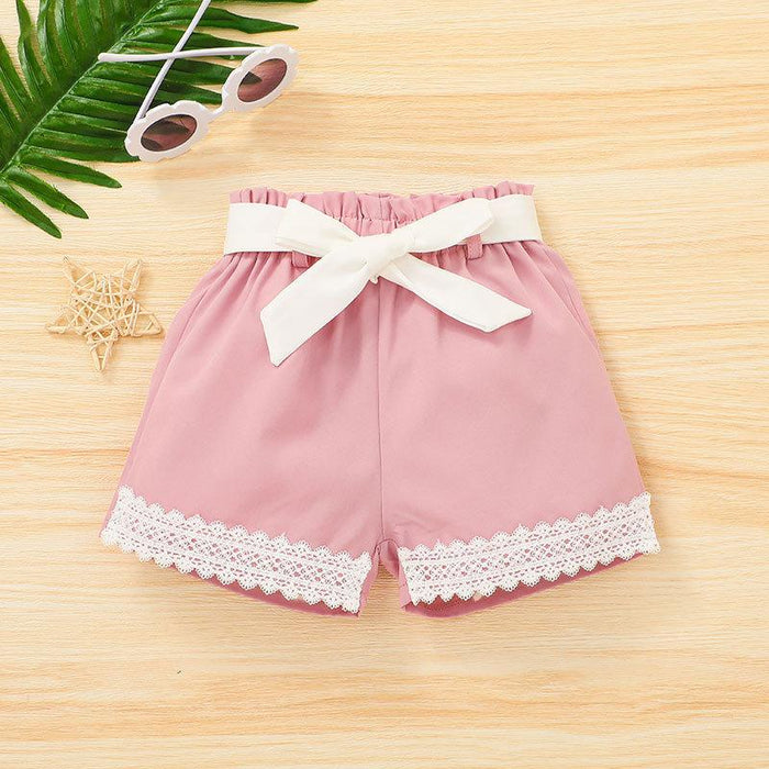 Summer Sweet Baby Suspender Shorts Suit