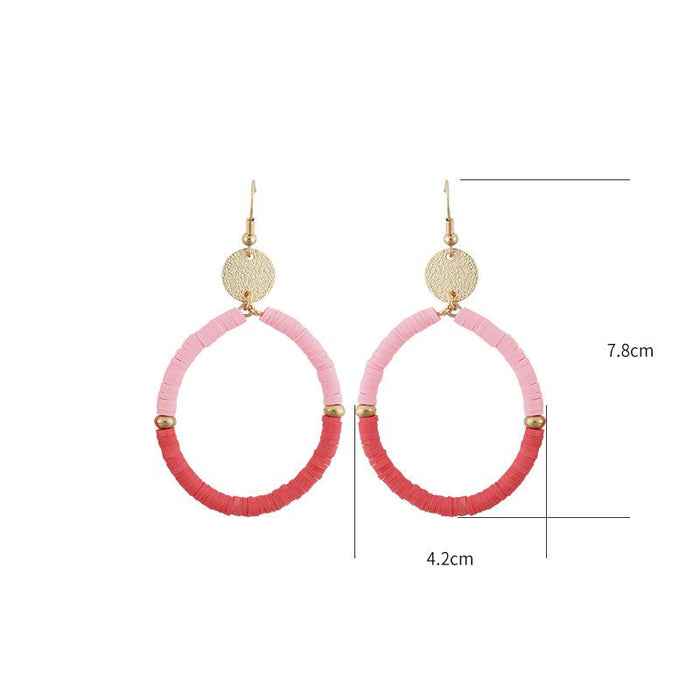New Popular Personality Colored Soft Ceramic Earrings