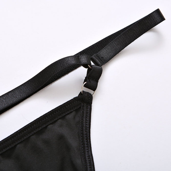 Women's Hollow Sexy Lingerie Underwear Three-piece Set