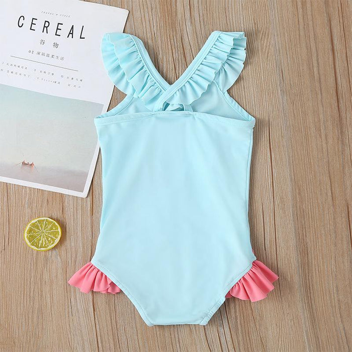 Summer Baby Girls Flamingo One-piece Swimsuit