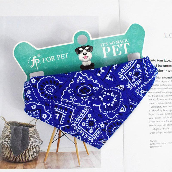 Adjustable pet dog triangle bandage puppy cat scarf headscarf