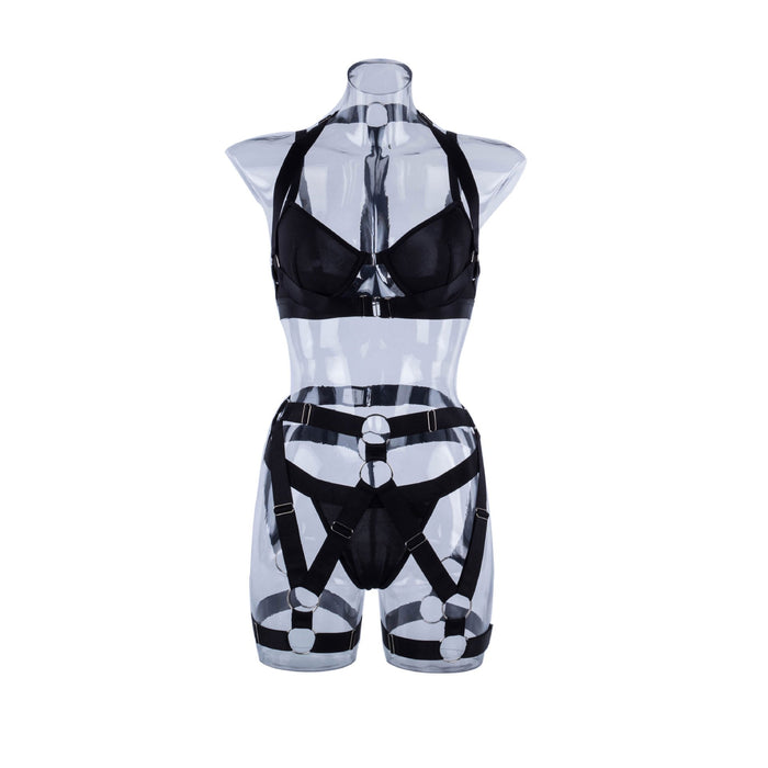 Women's Sexy Lingerie Buckle Patchwork Underwear