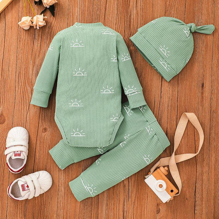 Infant Romper Hats Three Piece Set