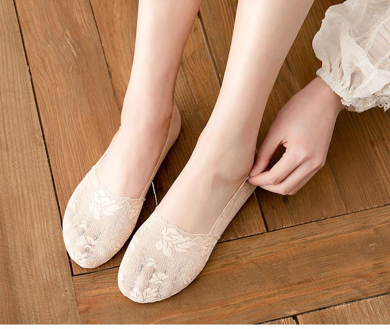 Spring and Summer Lace Invisible Socks Women's Breathable Socks