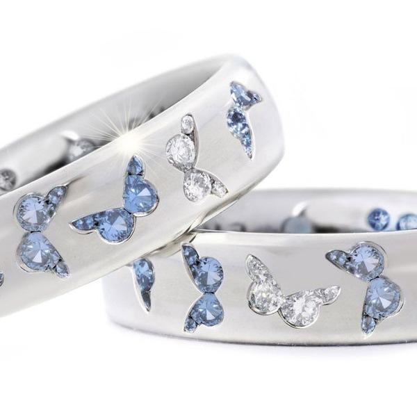 New Simple and Fashionable Butterfly Inlaid Zircon Ring
