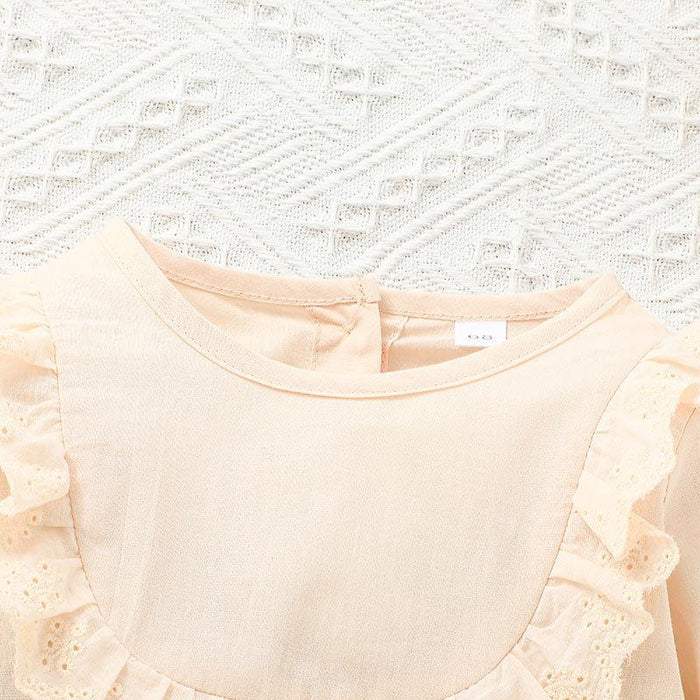 Baby Girls Cute Long Sleeved Jumpsuit Hat Set