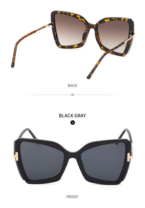 New Female Butterfly Large Frame Sunglasses