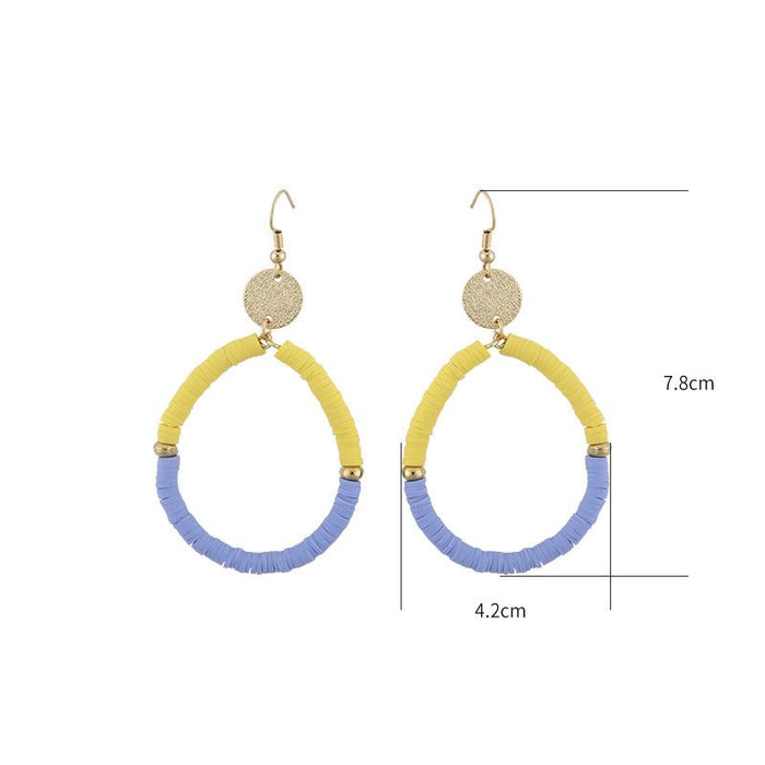 New Popular Personality Colored Soft Ceramic Earrings