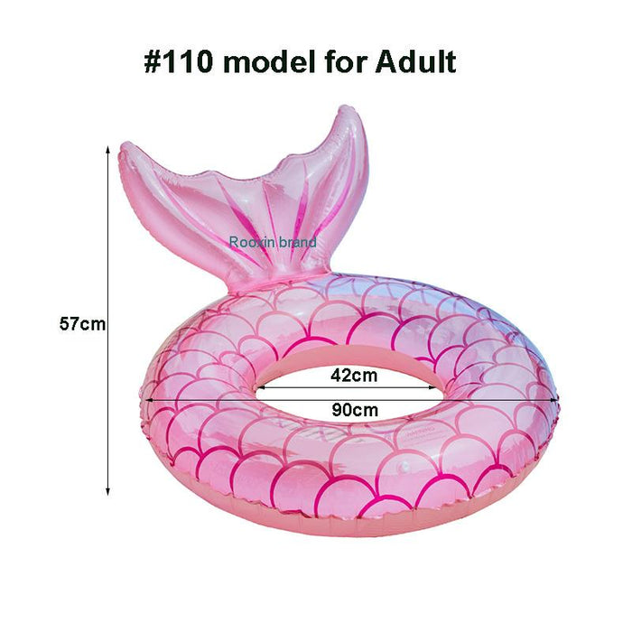 Mermaid with backrest swimming pool inflatable swimming ring