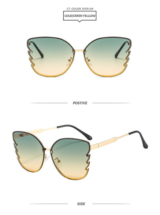 Metal butterfly frame color Sunglasses