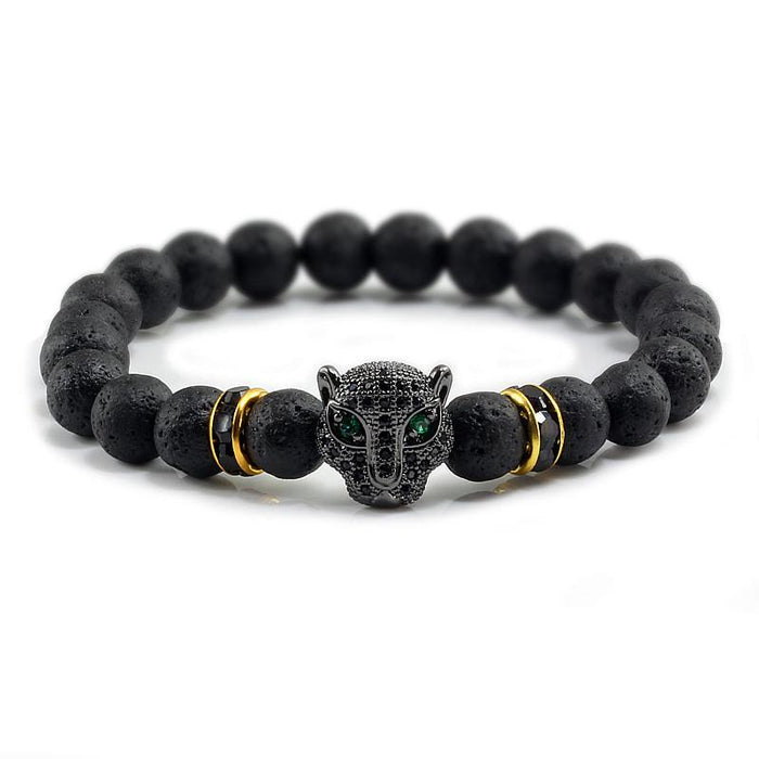 12 Style Men Black Lava Healing Balance Beads Bracelet