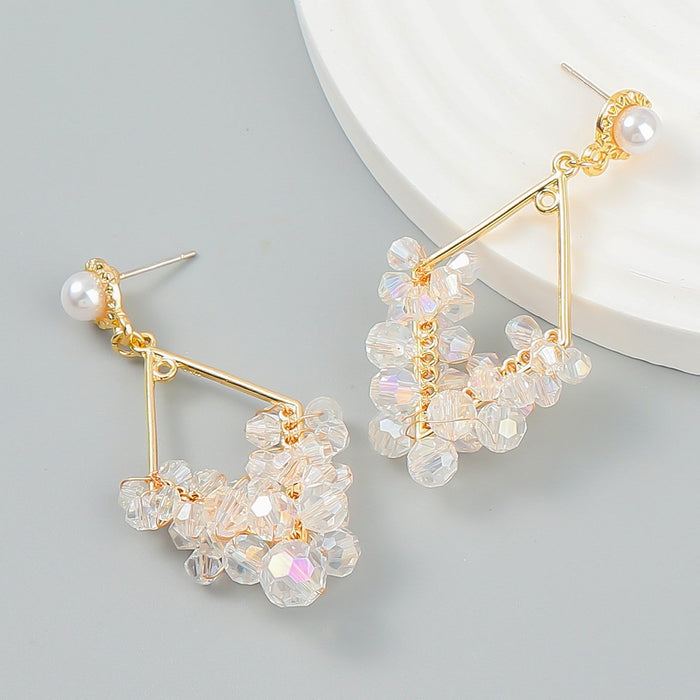 Trendy Boho Geometric Plating Braided Design Earrings