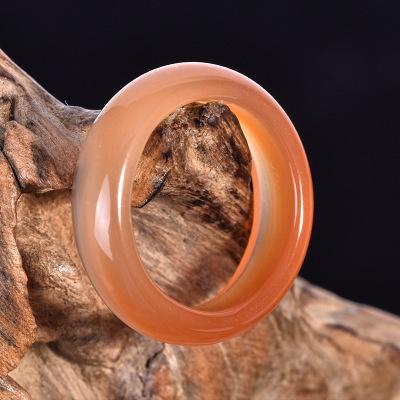 Men's and women's couple's agate ring