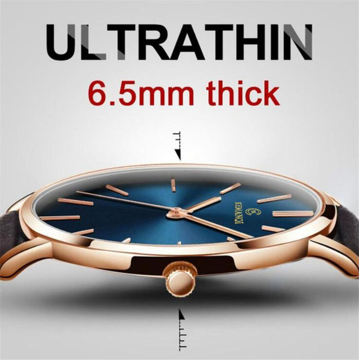6.5mm Ultra-thin Watch Men's Elegant Fashion  Simple Business Quartz Watches
