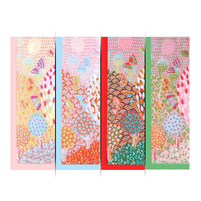 New Satin Printed Scarf Shawl Butterfly Dance Flower Room Sunscreen and Warmth