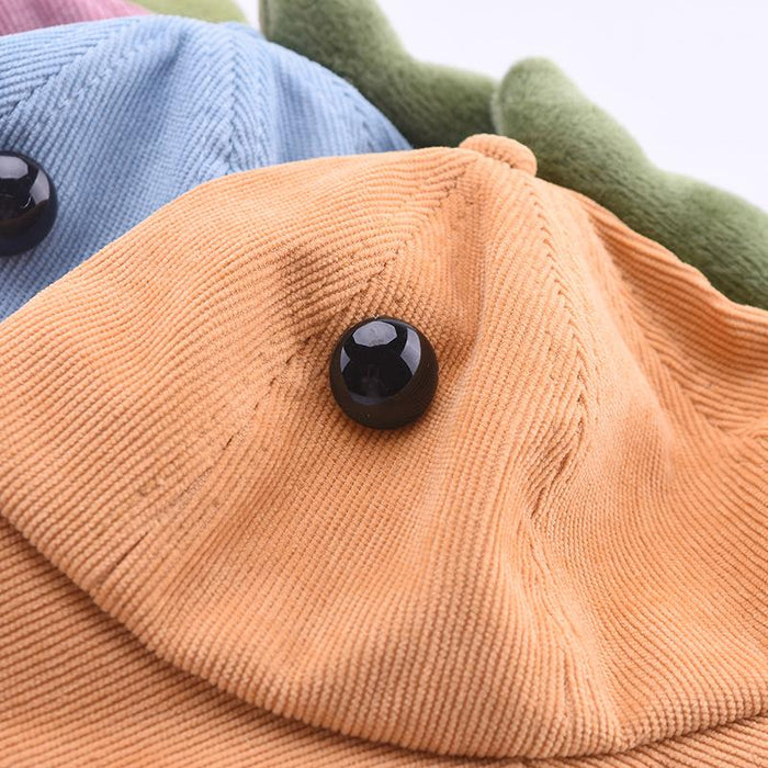 Children's Cartoon Dinosaur Corduroy Bucket Hat
