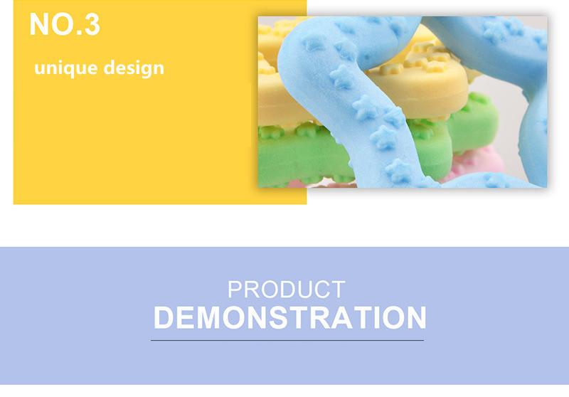 Brand new dog toy teether rubber dog tooth cleaning toy