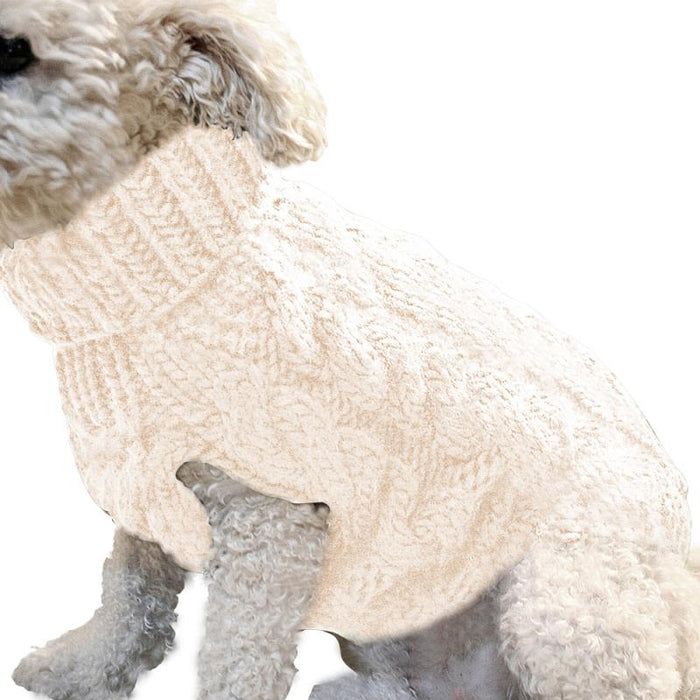 High collar knitted pet cat and dog clothes