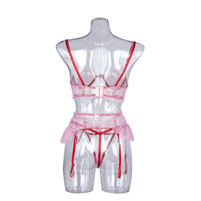 Fashion Sexy Lingerie Eyelashes Lace Underwear Set