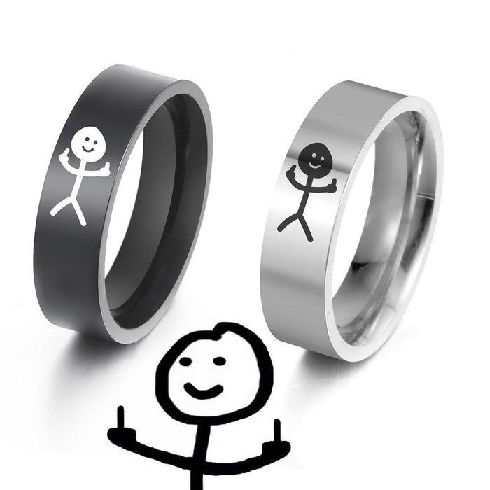 Trend Stainless Steel Funny Rings