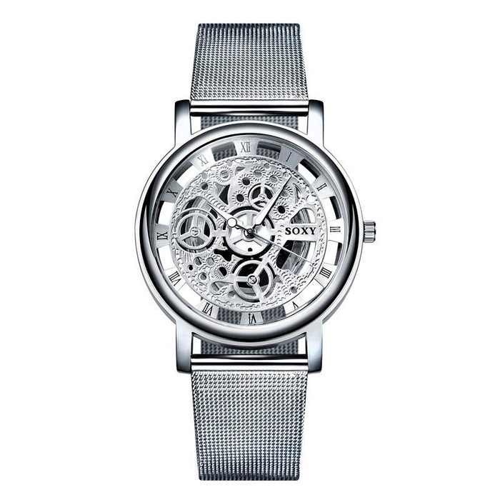 Hollow Steel Watches Men Retro Hombre Quartz Wrist Watch