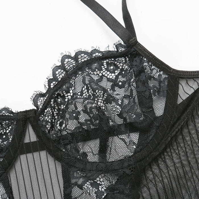 Women's Sexy Lingerie Lace Mesh Underwear Bodysuit