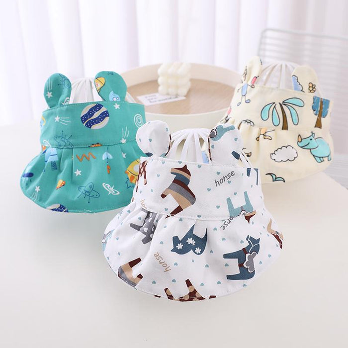 Summer Children Cartoon Animal Ears Empty Sun Hat
