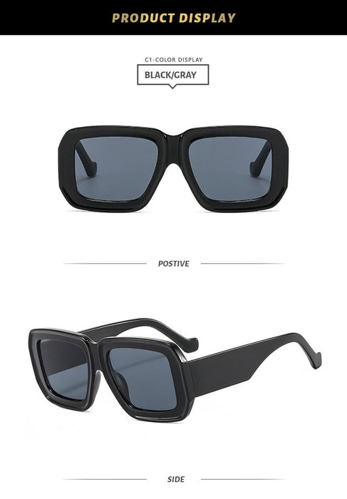 Fashion box contrast Sunglasses UV protection