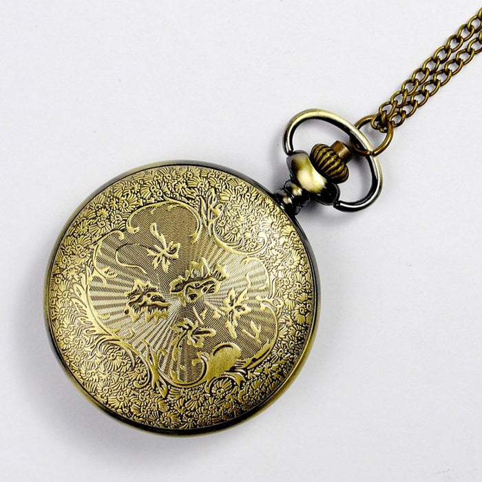 Nostalgic Retro Butterfly Carved Hollow Pocket Watch Ll3705