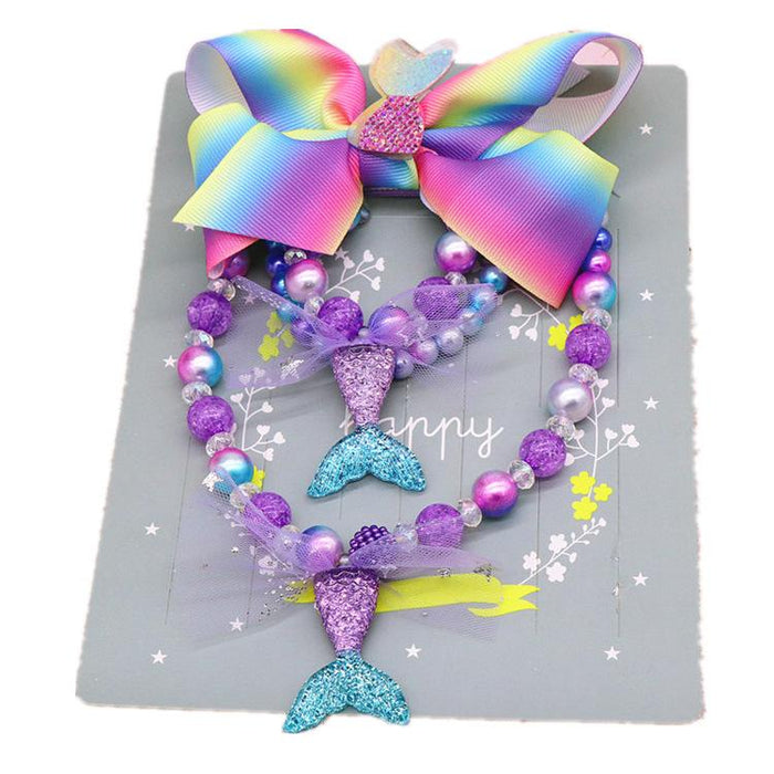 New Children's Necklace Set Fishtail Shell Accessories