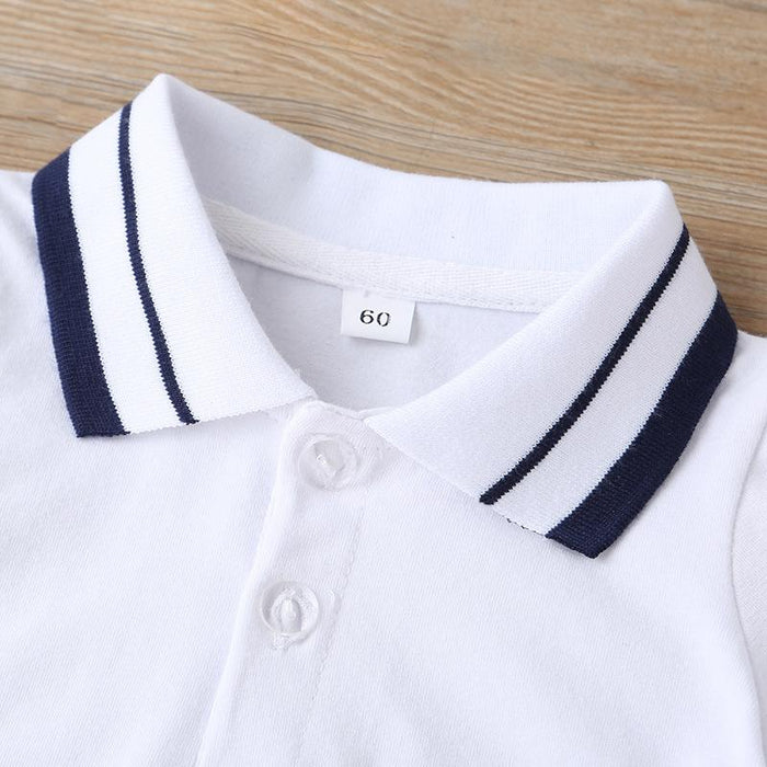 Baby Short Sleeve Polo Jumpsuit