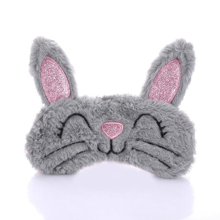 Cartoon Long Ears Plush Rabbit Sleeping Shade Eye Mask