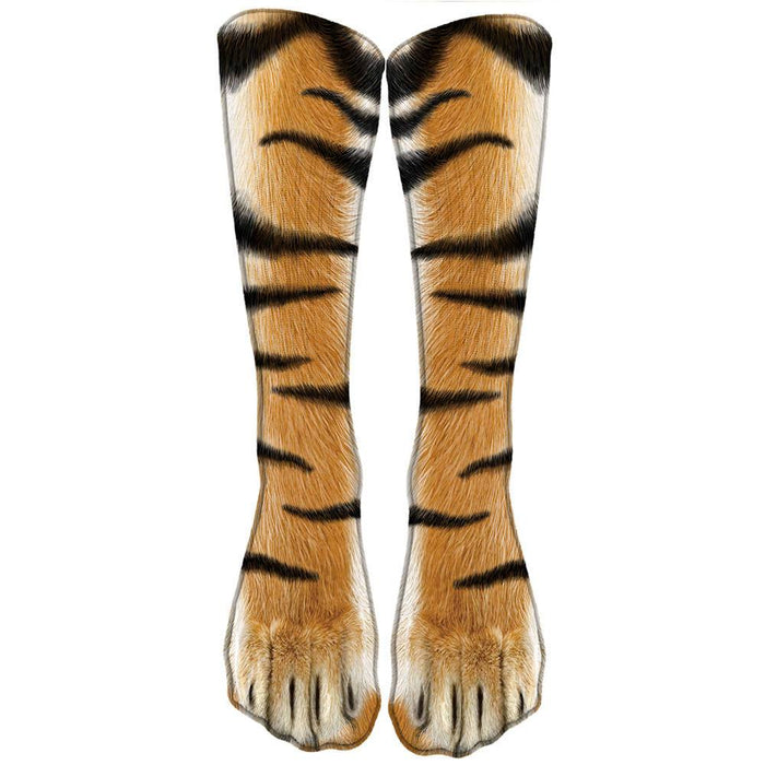 Funny Leopard Tiger Cotton Socks