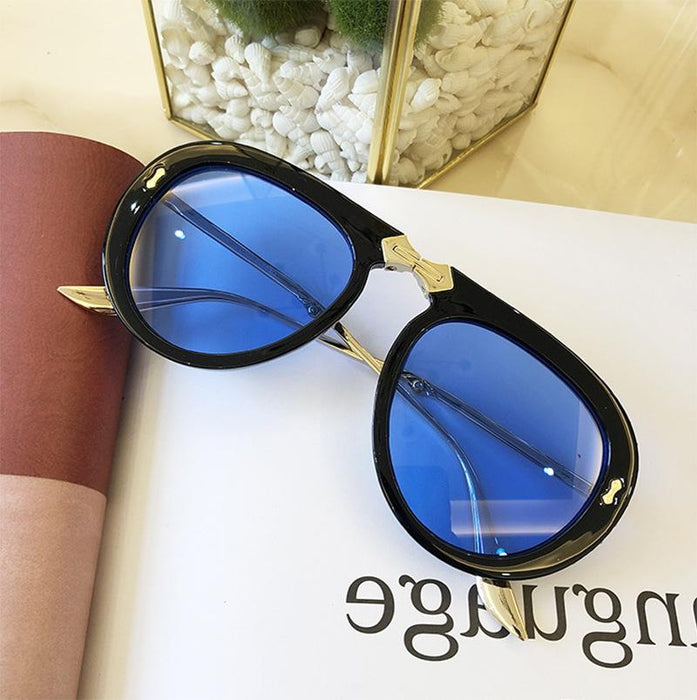 New Rhinestone Inlaid Frame Folding Sunglasses